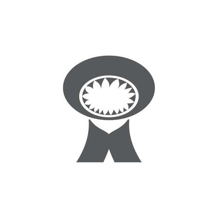 letter m abstract mushroom logo vectorのイラスト素材