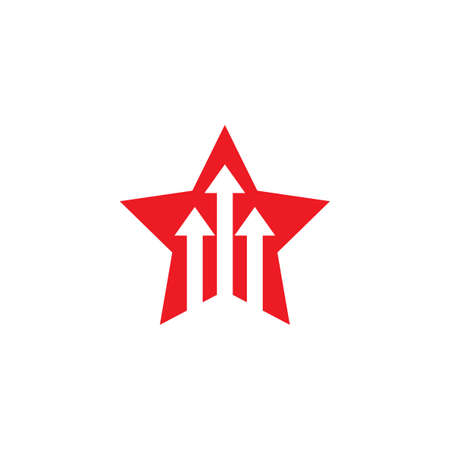 geometric star movement arrow simple logo vectorのイラスト素材