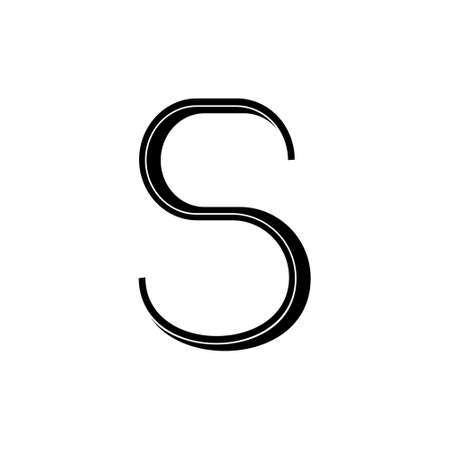 letter s simple geometric flat logo vectorのイラスト素材