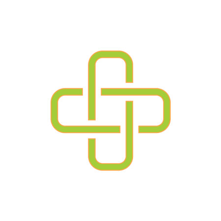 linked plus medical logo vectorのイラスト素材