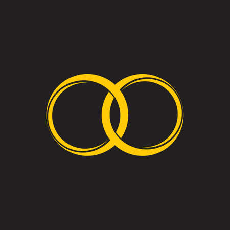 linked ring 3d logo vectorのイラスト素材