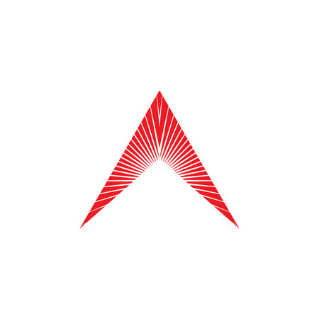 shine stripes arrow up simple logo vector