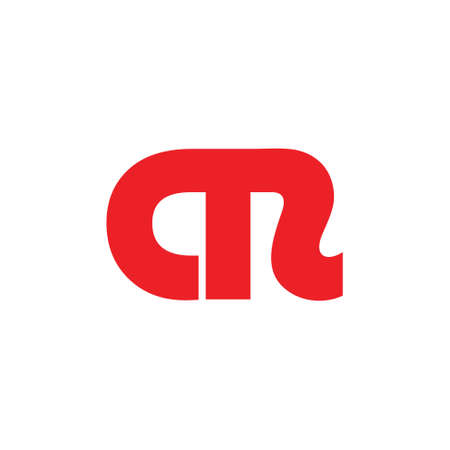 letters cr simple line logo vectorのイラスト素材
