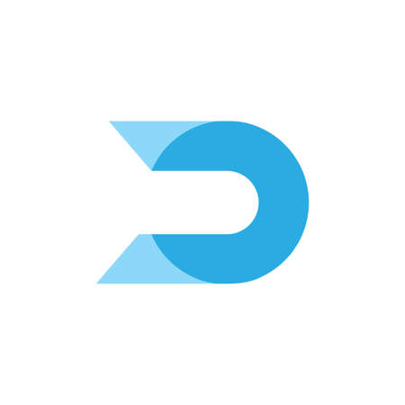 letter du abstract geometric logo vectorのイラスト素材