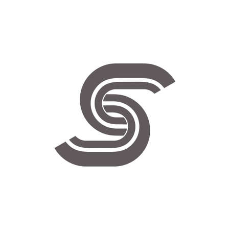 vector of letter s street road logoのイラスト素材