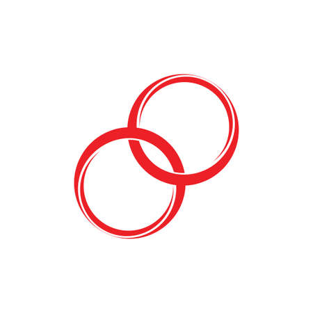 linked rings 3d logo vectorのイラスト素材