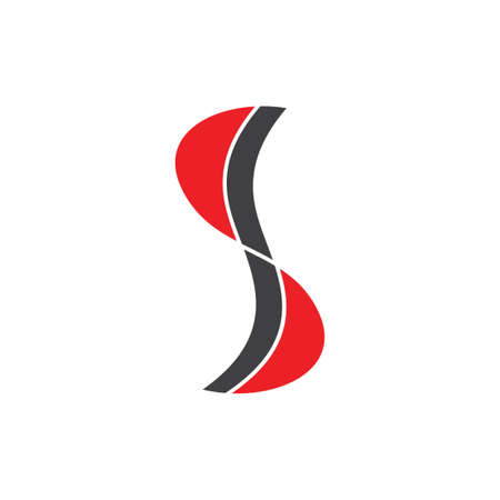 letter s simple curves geometric logo vectorのイラスト素材