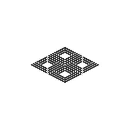 square geometric tile concept logo vectorのイラスト素材
