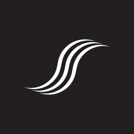 curves smooth wavy simple logo vectorのイラスト素材