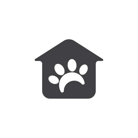 home and pet paw pet shop logo vectorのイラスト素材