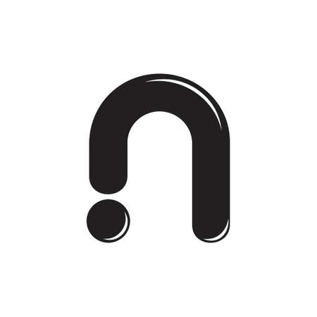 letter n shine simple logo vectorのイラスト素材