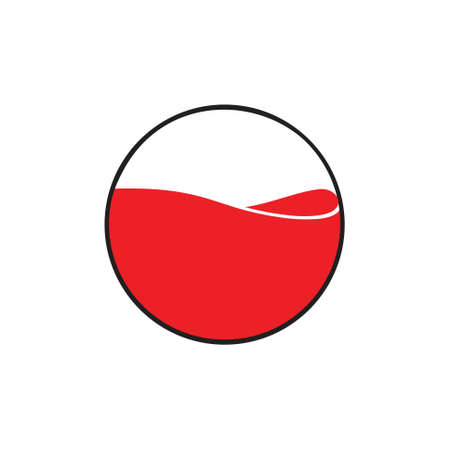 red blood liquid circle 3d vectorのイラスト素材