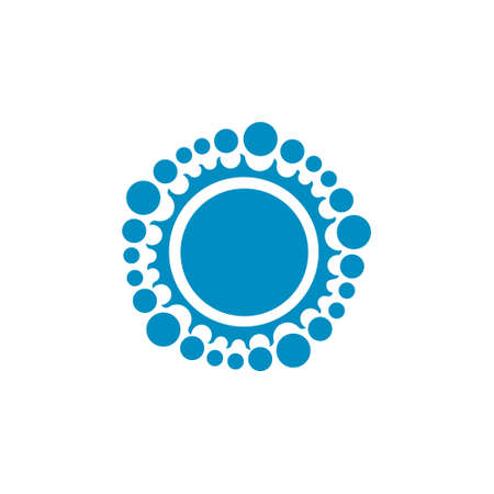 shine dots warm sun symbol vectorのイラスト素材