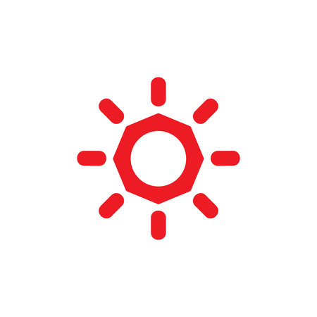 sun industrial concept logo vector