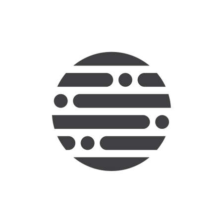 circle dots line abstract logo vectorのイラスト素材