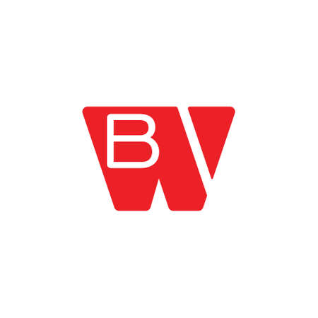 simple letter bw geometric logo vectorのイラスト素材