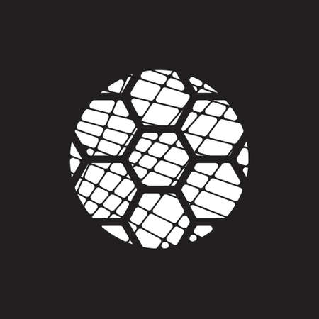 football ball geometric grunge design vectorのイラスト素材