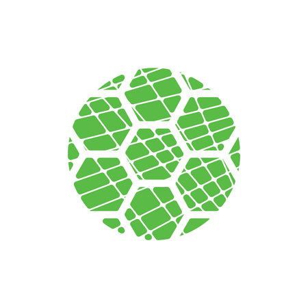 football ball geometric grunge design vector