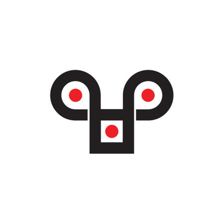 simple letter pq infinity line logo vectorのイラスト素材