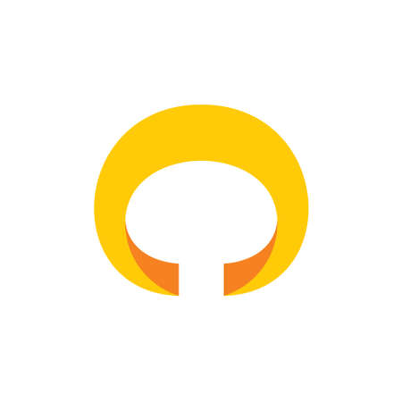 3d ring shape symbol logo vectorのイラスト素材