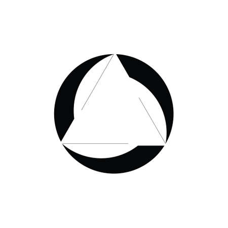 circle curves arrows geometric rotation logo vectorのイラスト素材