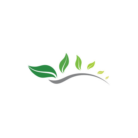 motion flying leaf logo vectorのイラスト素材