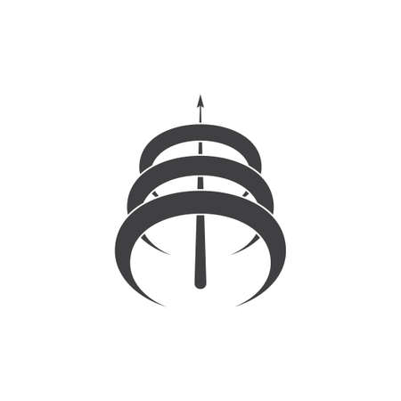 3d arrow up curves motion logo vectorのイラスト素材