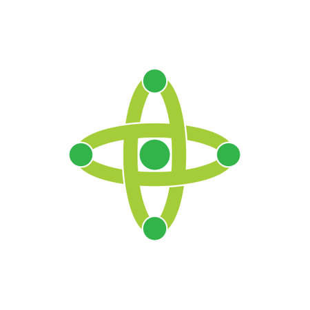 atomic chemical plus medical symbol vectorのイラスト素材