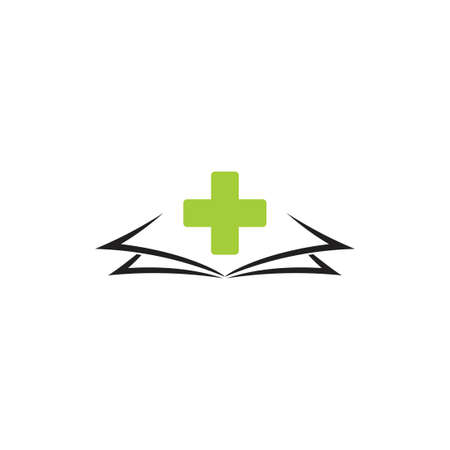 plus medical book symbol vectorのイラスト素材