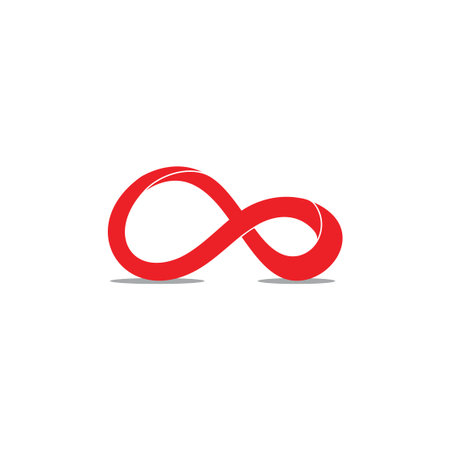 simple infinity lines flat 3d abstract motion logo vector