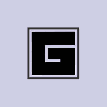 letter g square geometric logo vectorのイラスト素材