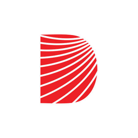letter d stripes silhouette logo vectorのイラスト素材