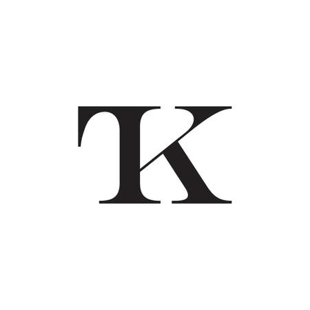 letter tk linked simple logo vectorのイラスト素材