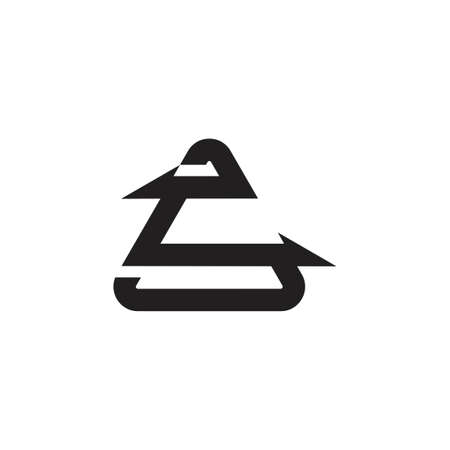 letter s triangle arrow geometric logo vectorのイラスト素材
