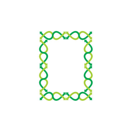 linked arrow lines art frame logo vectorのイラスト素材