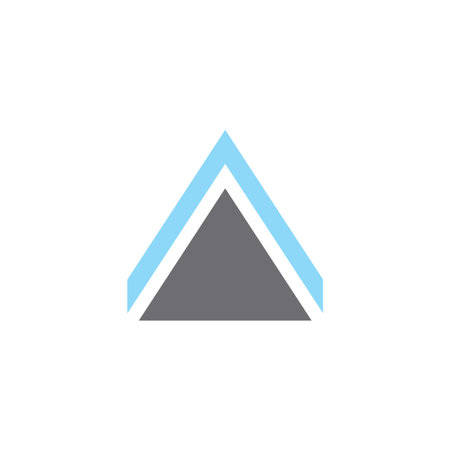 triangle arrow up simple geometric arrow logo