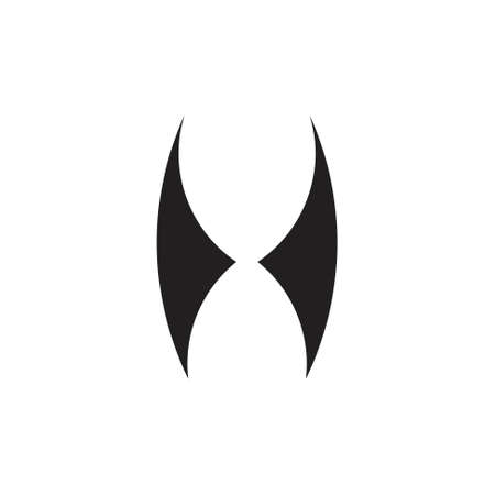 letter h wings simple design symbol vectorのイラスト素材