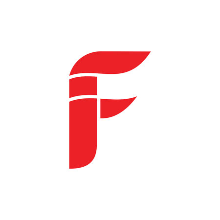 letter f simple geometric logo vectorのイラスト素材