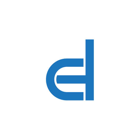 abstract letter cd simple geometric lowercase logo vectorのイラスト素材