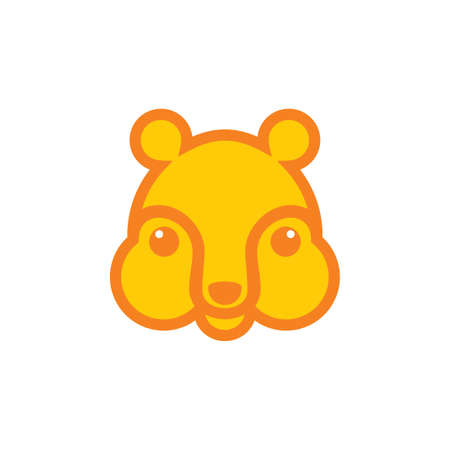 cute squirrel face cool design symbol vectorのイラスト素材