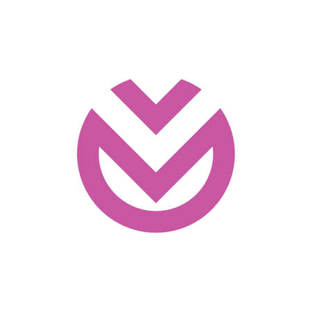 vm circle geometric abstract logo vectorのイラスト素材