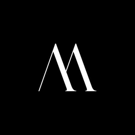 letter m simple abstract elegant design vectorのイラスト素材