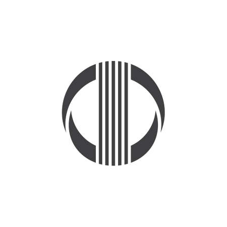 stripes motion circle ring logo vectorのイラスト素材