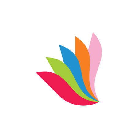 swirl curves colorful beauty decoration logo vectorのイラスト素材
