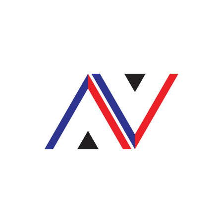letter av n triangle arrow logo vectorのイラスト素材