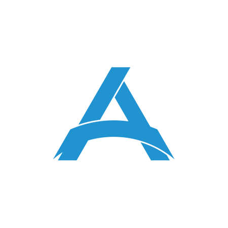 letter aa linked curves line simple logo vectorのイラスト素材