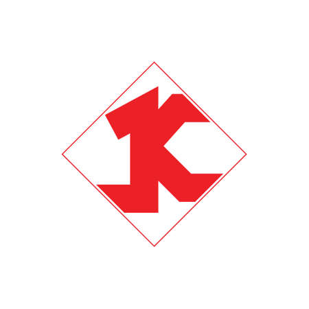 letter jk simple geometric square logo vectorのイラスト素材