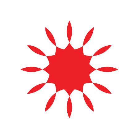 sun rays light geometric logo vectorのイラスト素材