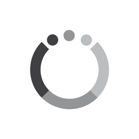 circle dots motion process symbol logo vector