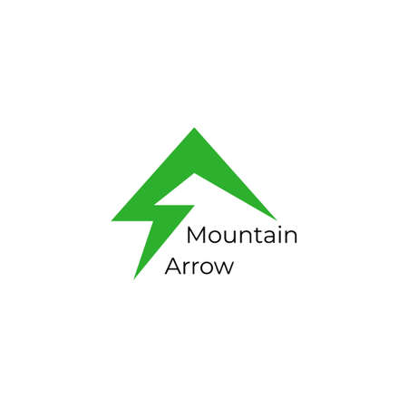 vector of mountain arrow simple geometric design conceptのイラスト素材